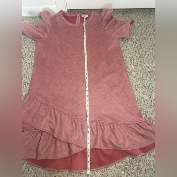 Voy Puff Suede Asymmetrical Hem Dress size M - Picture 9 of 13